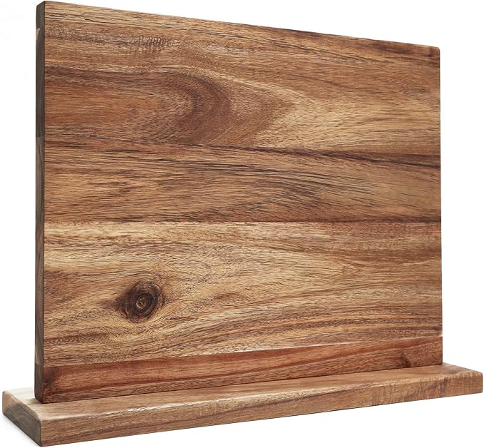 Resafy Large Magnetic Knife Holder,Acacia Wooden Magnetic Knife Block 16 X 12 Inches,Rack Magnetic Universal Stands with Strong Enhanced Magnets Strip Kitchen Storage Cutlery Organizer Without Knifves