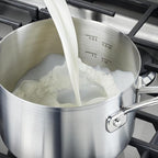 KitchenAid 71020 Stainless Steel Saucepan with Measuring Marks and Lid, 2 Quart - Brushed Stainless Steel