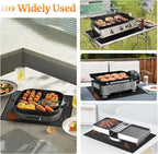 31 x 24 in Heat Resistant Grill Mats for Outdoor Grill to Protect Your Prep Table and Outdoor Grill Table, Fireproof Waterproof Oil-Proof BBQ Mat Grill Table Mat - Reusable Black (0.6mm)