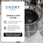 Snowy River Black, Cocktail & Margarita Sugar Rimmer - Vibrant Naturally Colored Sugar for Cocktail Rimming, Baking & Decorating, Medium Crystal - 16oz