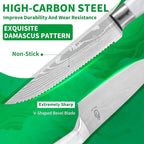 FULLHI 14pcs Block Knife Set, Chef's Knife Steak Knives Set with Block and Sharpener, Kitchen Knife Set, Multi-colour Handle, Gifts for Men Women