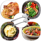 SOLEADER Extra Large Serving Spoons Set of 12,Foodgrade 18/8 12 Inch Stainless Steel Serving Spoon,Buffet Serving Utensils,Spoons Silverware,Cooking Spoon,Pasta Spoon,Mixing Spoon
