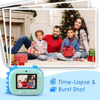 Kids Camera Instant Print, Selfie Digital Camara for Kids with Print Paper & 32G Card, 2.5K Video & Instant Print Camera with Color Pens for DIY, Fun Gift for Girls Boys 3-12 Years Old (Blue)