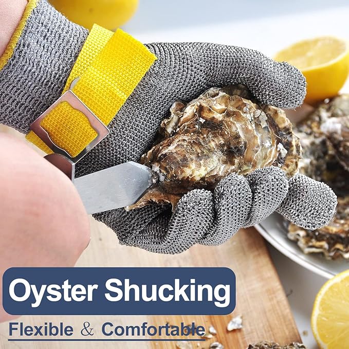 Dowellife Level 9 Cut Resistant Glove, Grey, Small (Pack of 2)