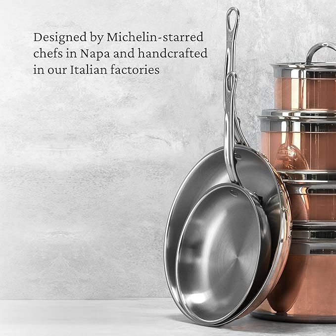 Hestan - CopperBond Collection - 100% Pure Copper Sauce Pan, Induction Cooktop Compatible, 3 Quart