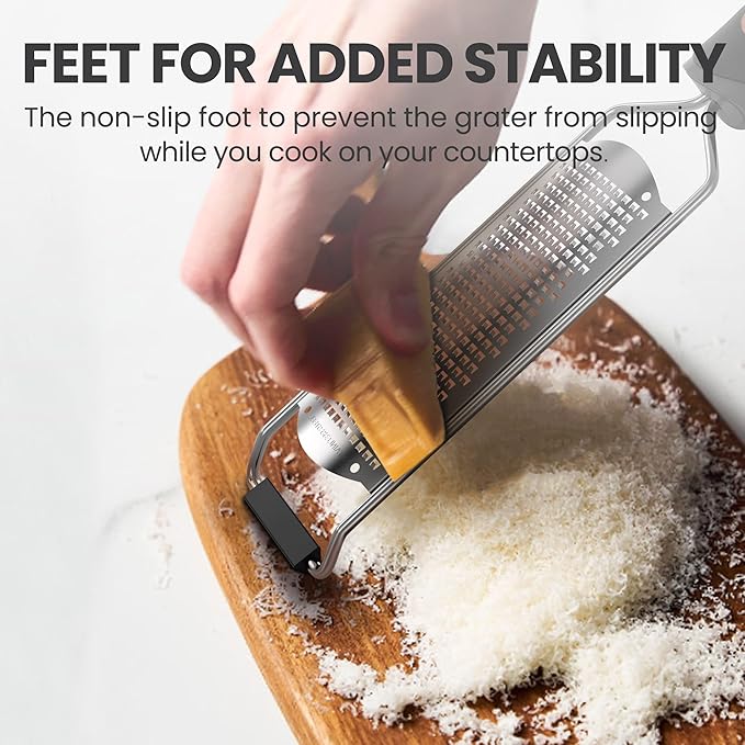 Cheese Grater, Lemon Zester, Fine Cheese Grater with Handle, Width 2.5 inch
