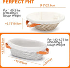 Sourdough Starter Kit,34oz Sourdough Starter Jar,2 X Cotton Rope Banneton Bread Proofing Basket with Bread Lame, Scraper,Sling, Dough Whisk,Perfect Gifts for Bakers Sourdough Bread Baking Supplies