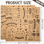 2400 Pcs 12 x 12 Inch Deli Wax Paper Sheets Grease Resistant Tray Basket Liners Newsprint Paper Water and Grease Proof Sandwich Wrapping Square Hot Dog Wrappers for Food Baking (Brown)