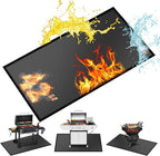 42 X 24 inches Hearth Rugs for Fireplaces Fire Resistant / Gas Grill Splatter Mat Fireproof Waterproof Oil-Proof, Fireproof Mat Heat Resistant BBQ Floor Mat Protect Mat Floor Protective Rug Reusable