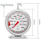 Oven Thermometer with Large 3" Dial | Accurate Oven Temperature Reading | Dual Scale 100°F-600°F & -40°C-310°C | for Gas/Electric Ovens, Grill, BBQ, Baking, Meat