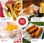 White Deli Paper Sheets, 12" x 12" (50 pcs.) - USA-Made Premium Food Basket Liners - PFAS-Free Grease Resistant Deli Paper Sheets for Food, Snack & Baking Wrap, Picnic & Party by IDL Packaging