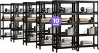 HOMEDANT House 5-Tier Metal Rolling Cart Shelf Rack Casters Heavy Duty Wheel Shelving Unit Adjustable Utility Storage Shelves Organizer Shelf Kitchen Garage 24.4" W x 16.5" D x 62.2" H 10Pack
