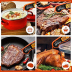 Meat Thermometer Digital - Fast Instant Read Thermometer for Cooking, Grilling, Candy Making, IP67 Waterproof with Backlight,Christmas Stocking Stuffers Gifts for Men, Dad, Husband - Orange