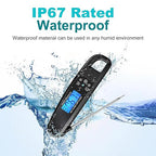 Meat Thermometer Digital, IP67 Waterproof Cooking Thermometer with Backlight & Hold Function, Instant Read Food Thermometer for Cooking, Outdoor Grilling, Candy Making (Black)