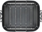 Hestan Provisions – 14.5" Classic Clad Nonstick Roasting Pan with Stainless Steel Rack