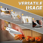 Huusk Kitchen Shears Heavy Duty-Detachable Meat Scissors for Chicken,Turkey, and Bone, Poultry Shears Ultra Sharp with Serrated Edge, All Purpose Cooking Scissors Golden