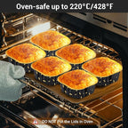 EUSOAR Cake Pans with Lids, 50pcs 10oz/300ml Square Cupcake Liners Disposable Ramekins, Aluminum Foil Containers Muffin Cups for Baking Mini Cake Loaf Bread Holders for Birthday Wedding Party Favor