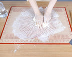Silicone Baking Mat 36x24 Inch Nonstick Pastry Mat Perfect for Dough Mat, Pastry Board, Kitchen Counter Mat - For Dough, Pastry, Pie Crust, Fondant, Cookies, Bread, Pasta/Pizza, Red