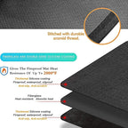 UBeesize Under Grill Mat - 60x42 inch Fireproof, Oil-Proof Waterproof Non-Slip BBQ Protector for Lawn, Smokers, Gas Grills, Deck and Patio