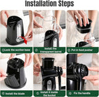 Rotary Cheese Grater with Handle, Manual Vegetable Slicer Grater with 5 Detachable Stainless Steel Blades, Round Grater Slicer Hand Crank Food Chopper for Kitchen with Blade Storage Box