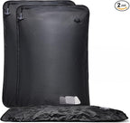 Essential Vacuum Bags for Travel Luggage, Reusable Compression Bags for Checked Suitcases, Vacuum Seal Spacesaver for Cloth Packing(2Large No Pump)