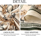ISAENNE Designer Vintage Linen Small Table Cloth for Rectangle Table,Floral and Bird Pattern Tablecloths,Fall Wrinkle Resistant Decor Tablecloth for Dining Kitchen Party,55"*71"-Murad A