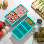 Silicone Freezer Trays with Lid for Soup, 1-Cup & 2-Cup Large Ice Cube Molds Food Storage Containers for Meal Prep, Freeze 250mL/125mL Portions – 2 Pack