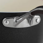 Tramontina Gourmet Ceramica Deluxe Sauce Pan with Lid, Non Stick Ceramic Interior, 3-Quart, Metallic Black, Made in Italy