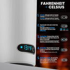 GO Heated Coffee Mug, Travel Mug, 13.5 OZ. Smart Mug, Battery Powered Heated Coffee Mug, Great for Coffee and Tea, Snap on Magnetic Charging Cord, New and Improved (White)