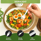 Compostable Froks - 500Pcs Heavy Duty Forks Disposable Utensils, BPA-Free, Heat Resistant, Eco Friendly Disposable Forks Bulk, BPI Certified Disposable Cutlery for Party, Office & Picnic