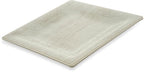 Carlisle FoodService Products Grove Reusable Plastic Plate Square Plate with Rim for Home and Restaurant, Melamine, 10.5 Inches, Buff, (Pack of 12)