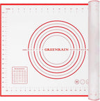 Silicone Pastry Mat Non Stick Extra Thick Baking Mat with Measurement Fondant Mat, Counter Mat, Dough Rolling Mat, Oven Liner, Pie Crust Mat (16''(W)*20''(L))