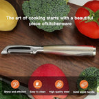 KULUNER Luxury I-Type Vegetable Peeler – 24K Gold Plated Handle, 304 Stainless Steel Ultra Sharp Blade, Ideal for Potatoes, Apples, and Other Fruits & Vegetables