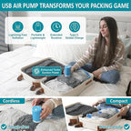 Cozy Essential 26 Pack Vacuum Storage Bags with Portable Electric Pump, Vacuum Seal Space Saver Bags for Clothing, Pillows, Blanket, Bedding, Comforters