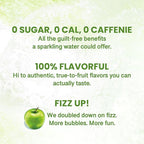 CHI FOREST Flavored Sparkling Water Beverage, Green Apple, Zero Sugar, 16.2 fl oz Bottles (pack of 15)