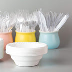 PLASTICPRO Round Plastic 12 ounce Bowls Microwaveable, Disposable, White, Dinnerware 200 Count