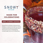 Snowy River Thanksgiving, Cocktail & Margarita Sugar Rimmer - Vibrant Naturally Colored Sugar for Cocktail Rimming, Baking & Decorating, Medium Crystal - 16oz