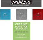 casaWare Toaster Oven 12 x 11-Inch Baking Sheet with a 1.5-Inch Handle (Blue Granite)