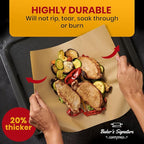 Quarter Sheet Pans 8x12 Inch Pack of 120 Parchment Paper Baking Sheets by Baker’s Signature | Precut Silicone Coated & Unbleached – Will Not Curl or Burn – Non-Toxic & Comes in Convenient Packaging