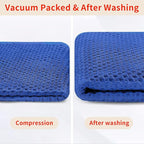 Homaxy 100% Cotton Waffle Weave Kitchen Dish Towels, Ultra Soft Absorbent Quick Drying Cleaning Towel, 13 x 28 Inches, 6-Pack, Blueberry