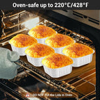 EUSOAR Baking Cups with Lids, 10oz 50pcs Square Muffin Liners Disposable Ramekins with Lids, 300ml Aluminum Foil Snacks Desserts Muffin Cups Flan, Pie Ramekin, Wedding Party Favor Baking Cups-Silver