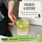 Numi Organic Matcha Toasted Rice Tea, 54 Matcha Tea Bags, Flavorful Green Tea, Microplastic Free Tea Bags