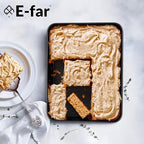 E-far 12.5 x 9.7 Inch Baking Pan, Nonstick Stainless Steel Rectangle Cake Pan for Baking Brownies Casseroles Lasagna, Stainless Steel Core & Nonstick Coating, Non-toxic & Oven Safe