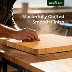 Atelier Collection Bamboo Cutting Board Set of 3, Reversible Boards for Kitchen with Juice Grooves, Handcrafted Luxury Cutting Boards, Large Wood Chopping Board for Cooking and Serving