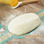 2 Pack 10-Inch Oval Banneton Proofing Basket Set, Sourdough Making Kit, Brotform for Artisan Bread, Includes Danish Dough Whisk, Scoring Lame, Scrapers, Sling & Cleaning Brush