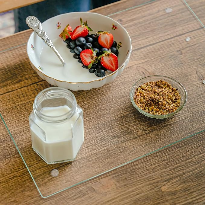 Tempered Glass Cutting Board for Kitchen, Clear Glass Board for Countertop, with Non-Slip Feet, Heat Resistant, Extra Large Size 16x20" 1Pcs