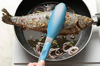 Set of 2 Kitchen Tongs, Premium Stainless Steel Locking 9-Inch & 12-Inch Silicone Grilling Barbeque Cooking Food Tong, Blue