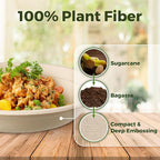 [500 COUNT]Sugarfiber by Harvest Pack PFAS FREE 24oz Round Soup Paper Bowls - Compostable Heavy-Duty Eco-Friendly Disposable Bagasse Bowl sugarcane made plant fibers for Meal Prep