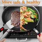 6-Pieces Silicone Spatula Turner Metal Stainless Steel Spatulas Set, Food-Grade 600°F Heat-Resistant Tools for Grilling, Burgers, Omelets and Pancakes with Non-Slip Handles