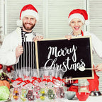 24 Sets 10 Inch Christmas Whisks Gifts DIY Fillable Christmas Tree Ornaments Xmas Colored Silicone Whisks for Cooking Heat Resistant Egg Beaters with Card Rope Bag for Candy Holder